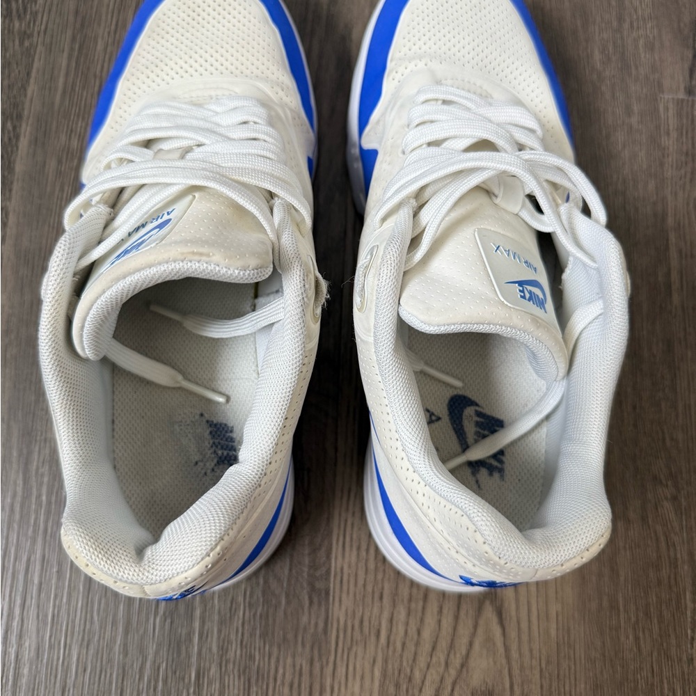 Nike Women's Cream and Blue Sneakers - Picture 4 of 5